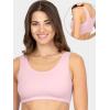 Fruit of the Loom Women’s Multi-Pack Tank Top Style Sports Bra(Blushing Rose/Black Hue/White)