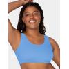 Fruit of the Loom Women’s Multi-Pack Tank Top Style Sports Bra(Cornflowerblue/Grey/Black)