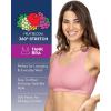 Fruit of the Loom Women’s Multi-Pack Tank Top Style Sports Bra(Dancing Rosebuds/Lilas/Grey)