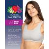 Fruit of the Loom Women’s Multi-Pack Tank Top Style Sports Bra(Grey/Grey/Grey)