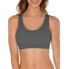 Fruit of the Loom Women’s Multi-Pack Tank Top Style Sports Bra(Red Hot With Black/Charcoal/Black)