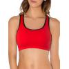 Fruit of the Loom Women’s Multi-Pack Tank Top Style Sports Bra(Red Hot With Black/Charcoal/Black)