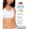 Fruit of the Loom Women’s Multi-Pack Tank Top Style Sports Bra(White/Sand/Black)