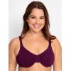 Fruit of the Loom Women’s Multi-Pack Unlined Underwire Cotton Bra(Purple Velvet/Blushing/Black)