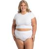 Fruit of the Loom Women’s Plus Size Underwear Briefs, Fit for Me, Designed to Fit Your Curves(Brief – Cotton – White)