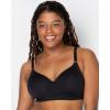 Fruit of the Loom Women’s Seamless Wire-Free Push-Up Bra – Soft, Comfortable & Supportive(Black Hue/White 2-pack)