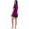 Fruit of the Loom Women’s Short Sleeve Tee and Short 2 Piece Sleep Set(Berry)