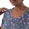 Fruit of the Loom Women’s Short Sleeve Tee and Short 2 Piece Sleep Set(Floral)