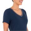 Fruit of the Loom Women’s Short Sleeve Tee and Short 2 Piece Sleep Set(Midnight Blue)