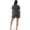 Fruit of the Loom Women’s Short Sleeve Tee and Short 2 Piece Sleep Set(Soft Grey)