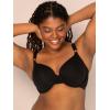 Fruit of the Loom Womens Smooth Cotton T-Shirt Bra – Ultra-Soft, Flexible, and Invisible Under Tees(Black Hue/Black Hue)