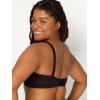 Fruit of the Loom Womens Smooth Cotton T-Shirt Bra – Ultra-Soft, Flexible, and Invisible Under Tees(Black Hue/Black Hue)