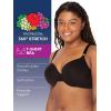 Fruit of the Loom Womens Smooth Cotton T-Shirt Bra – Ultra-Soft, Flexible, and Invisible Under Tees(Black Hue/Grey Heather)