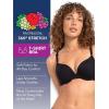Fruit of the Loom Womens Smooth Cotton T-Shirt Bra – Ultra-Soft, Flexible, and Invisible Under Tees(Black Hue/Sand/White)