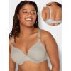 Fruit of the Loom Womens Smooth Cotton T-Shirt Bra – Ultra-Soft, Flexible, and Invisible Under Tees(Black/White/Grey Heather)