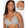 Fruit of the Loom Womens Smooth Cotton T-Shirt Bra – Ultra-Soft, Flexible, and Invisible Under Tees(Blushing Rose/White/Grey Heather)