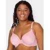 Fruit of the Loom Womens Smooth Cotton T-Shirt Bra – Ultra-Soft, Flexible, and Invisible Under Tees(Blushing Rose/White/Grey Heather)
