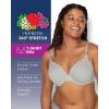 Fruit of the Loom Womens Smooth Cotton T-Shirt Bra – Ultra-Soft, Flexible, and Invisible Under Tees(Deja Blue/Skipper Blue/Grey Heather)