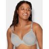 Fruit of the Loom Womens Smooth Cotton T-Shirt Bra – Ultra-Soft, Flexible, and Invisible Under Tees(Grey Heather/Blushing Rose)
