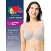 Fruit of the Loom Womens Smooth Cotton T-Shirt Bra – Ultra-Soft, Flexible, and Invisible Under Tees(Grey Heather/Blushing Rose)