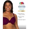 Fruit of the Loom Womens Smooth Cotton T-Shirt Bra – Ultra-Soft, Flexible, and Invisible Under Tees(Lilac Whisper/Purple Velvet/Black)