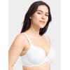 Fruit of the Loom Womens Smooth Cotton T-Shirt Bra – Ultra-Soft, Flexible, and Invisible Under Tees(White/Black Hue)