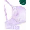 Fruit of the Loom Women’s Smooth Spacer T-Shirt Bra -Breathable, Ultra-Soft, Flexible, and Invisible Under Tees(Lilac Whisper)