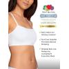 Fruit of the Loom Women’s Spaghetti Strap Cotton Sports Bra-All-Day Comfort(Black/Heather Grey/Charcoal)