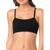 Fruit of the Loom Women’s Spaghetti Strap Cotton Sports Bra-All-Day Comfort(Blushing Rose/White/Black Hue)