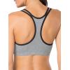 Fruit of the Loom Women’s Spaghetti Strap Cotton Sports Bra-All-Day Comfort(Grey With Black/White/Black)