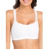 Fruit of the Loom Women’s Spaghetti Strap Cotton Sports Bra-All-Day Comfort(Grey With Black/White/Black)