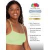 Fruit of the Loom Women’s Spaghetti Strap Cotton Sports Bra-All-Day Comfort(Lentil/Aruba Blue/Dutch Blue)