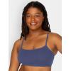 Fruit of the Loom Women’s Spaghetti Strap Cotton Sports Bra-All-Day Comfort(Lentil/Aruba Blue/Dutch Blue)
