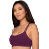 Fruit of the Loom Women’s Spaghetti Strap Cotton Sports Bra-All-Day Comfort(Purple Velvet/Heather Grey/Lilac)