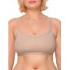 Fruit of the Loom Women’s Spaghetti Strap Cotton Sports Bra-All-Day Comfort(White/Sand/Black)