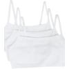 Fruit of the Loom Women’s Spaghetti Strap Cotton Sports Bra-All-Day Comfort(White/White/White)