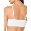 Fruit of the Loom Women’s Spaghetti Strap Cotton Sports Bra-All-Day Comfort(White/White/White)
