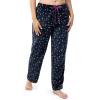 Fruit of the Loom Women’s Sueded Jersey Crew Top and Fleece Pant Sleep Set(Berry)