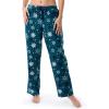 Fruit of the Loom Women’s Waffle V-Neck Top and Flannel Pant Sleep Set(Navy/Snowflake)