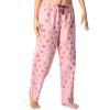 Fruit of the Loom Women’s Waffle V-Neck Top and Flannel Pant Sleep Set(Purple/Fluffy Trees)