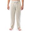 Fruit of the Loom mens 2-pack Sueded Jersey Knit Sleep Pajama Pant(Oatmeal Heather/Natural Plaid)