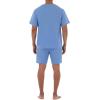 Fruit of the Loom mens Broadcloth Short Sleeve Pajama Set(French Blue)