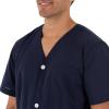 Fruit of the Loom mens Broadcloth Short Sleeve Pajama Set(Navy)