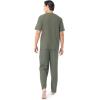 Fruit of the Loom mens Broadcloth Short Sleeve Top and Long Pants Pajama Set(Green)