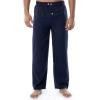 Fruit of the Loom mens Broadcloth Short Sleeve Top and Long Pants Pajama Set(Navy Blue)