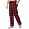 Fruit of the Loom mens Broadcloth Woven Sleep Pajama Pant(Black Plaid/Red Check)