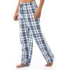 Fruit of the Loom mens Broadcloth Woven Sleep Pajama Pant(Blue Plaid)