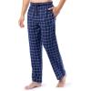 Fruit of the Loom mens Broadcloth Woven Sleep Pajama Pant(Navy Plaid-blue/Red Plaid)