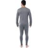 Fruit of the Loom mens Heavyweight Brushed Back Fleece Thermal Underwear Base Layer Set(Grey)