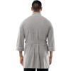 Fruit of the Loom mens Jersey Knit Kimono Robe(Grey)